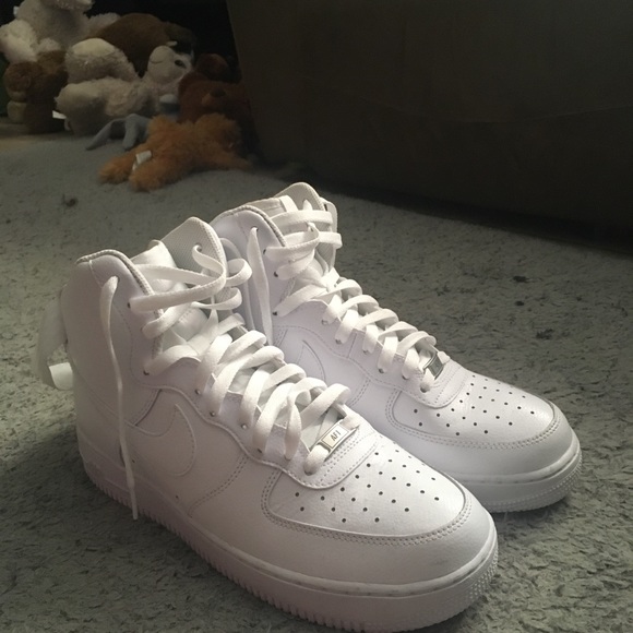 all white high top air force ones